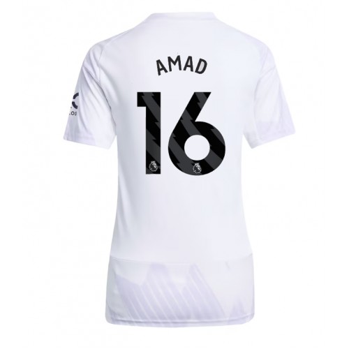 Stroje piłkarskie Manchester United Amad Diallo #16 Koszulka Wyjazdowej dla damskie 2025-26 Krótki Rękaw
